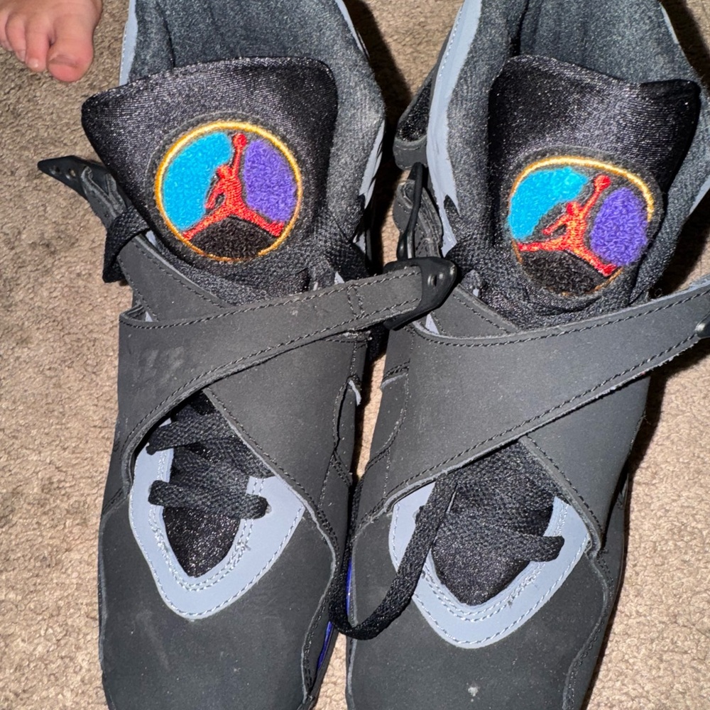 Jordan Kids Black and Gray Sneakers